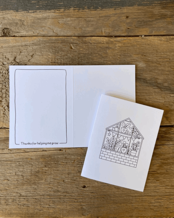 "Colour Me" Teacher Appreciation Card GREENHOUSE - Image 2