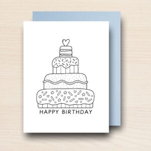 Colour-Me Birthday Card: CAKE