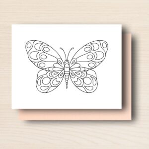 Colour-Me Birthday Card: BUTTERFLY