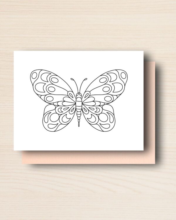 Colour-Me Birthday Card: BUTTERFLY