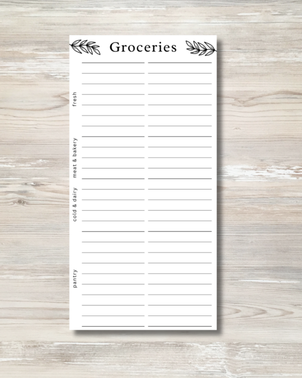 Notepad - Grocery List