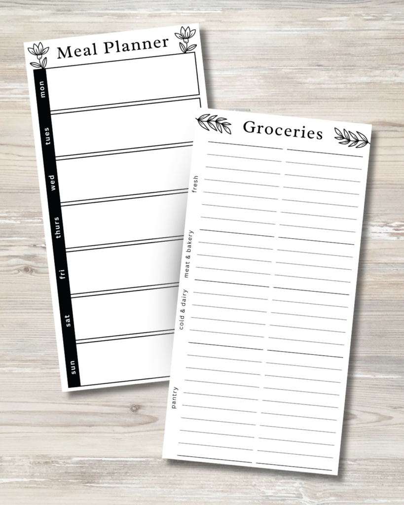 Notepad Bundle - Meal plan & Grocery List