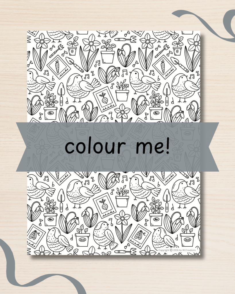 Colouring Page - MARCH