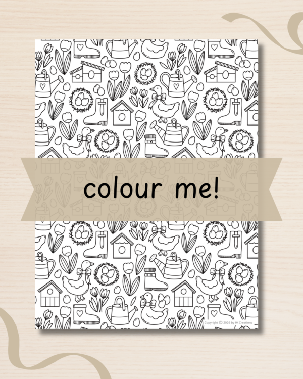 Colouring Page - APRIL