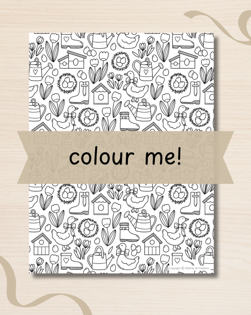 Colouring Page - APRIL
